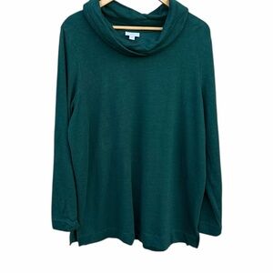 J. Jill Women's Green Cowl Neck Sweater size XL
